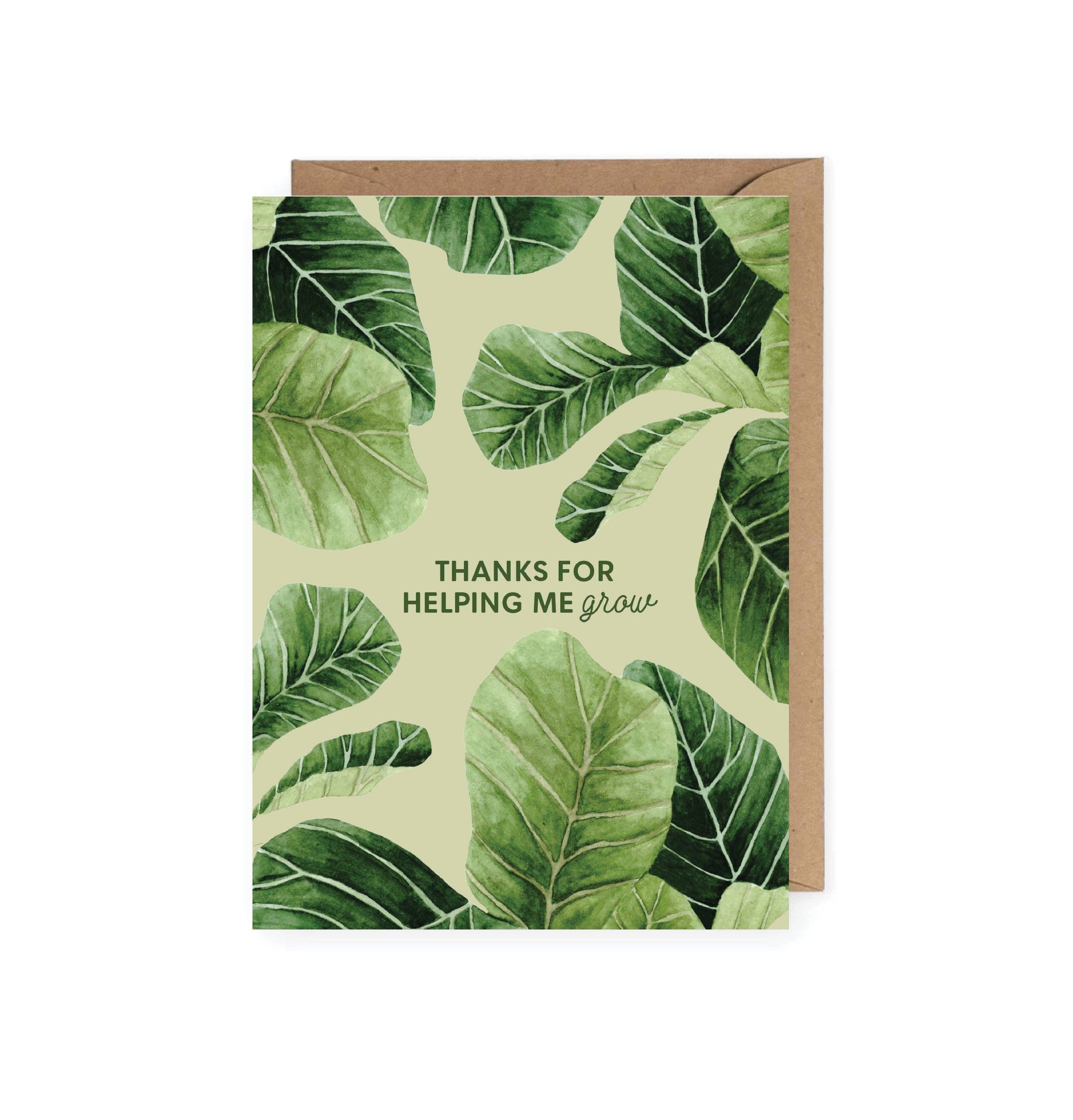 Thanks for Helping me Grow Card