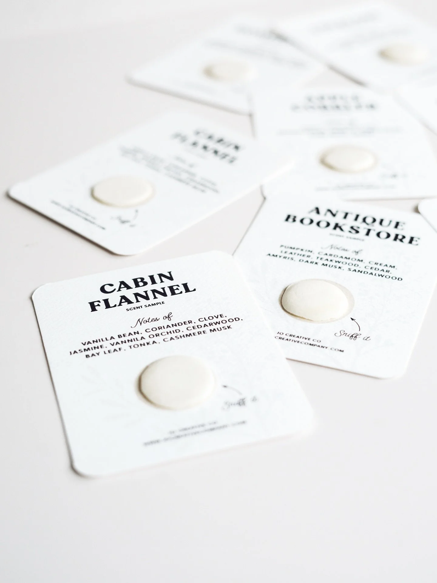 Who would have thought our scent cards would be so popular when I released them a year ago. 

When I first came up with the idea, I knew I wanted something that replicate our candle scents. A sample of the wax seemed to be the only real representatio