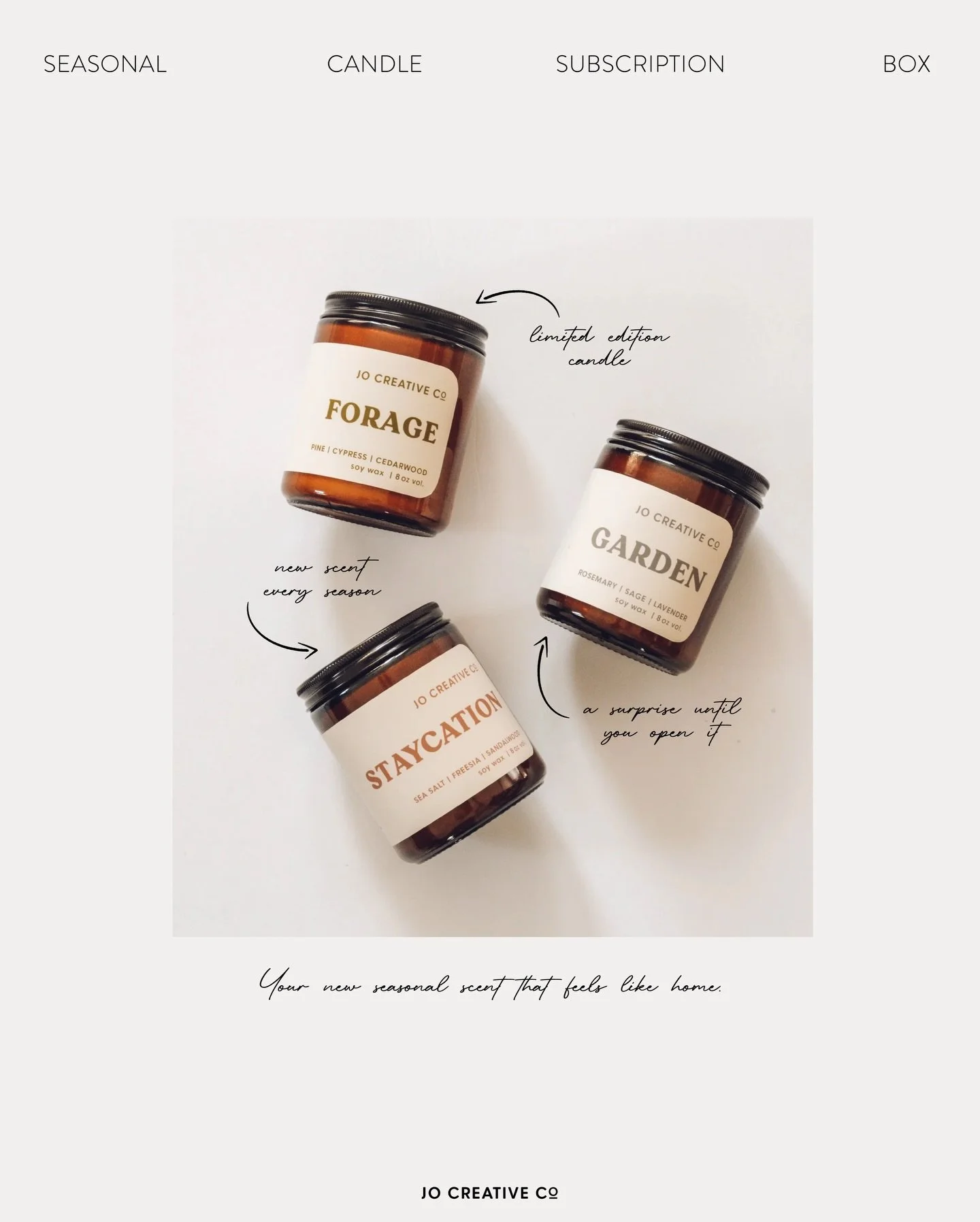 Your new seasonal scent that feels like home. Our first ever Candle Subscription Box for every season!! 🤍

With changing out our seasonal collections this year with our best sellers over the year for a most consistency in the shop, I&rsquo;ve decide