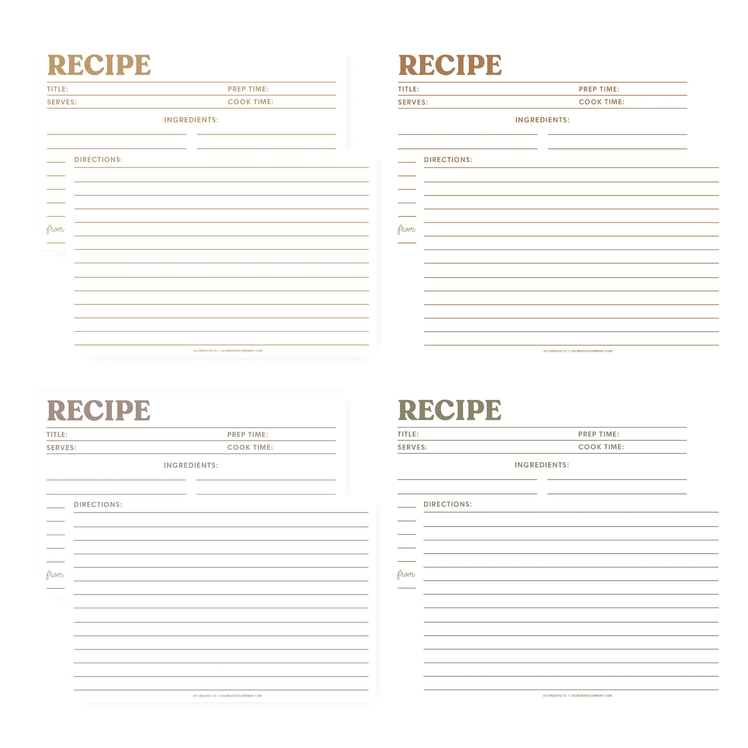 Recipe Cards
