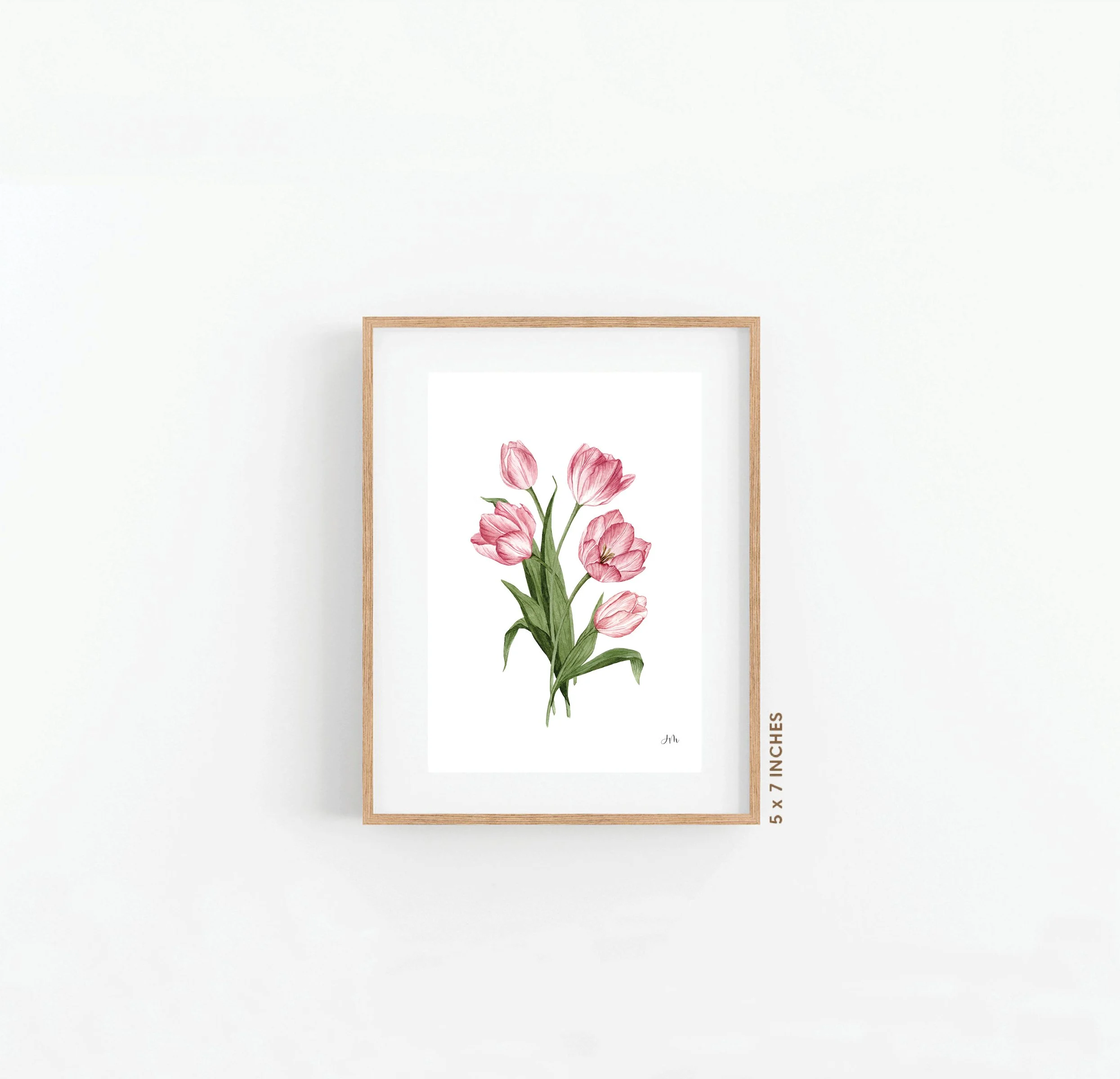 Small Pink Tulip Print