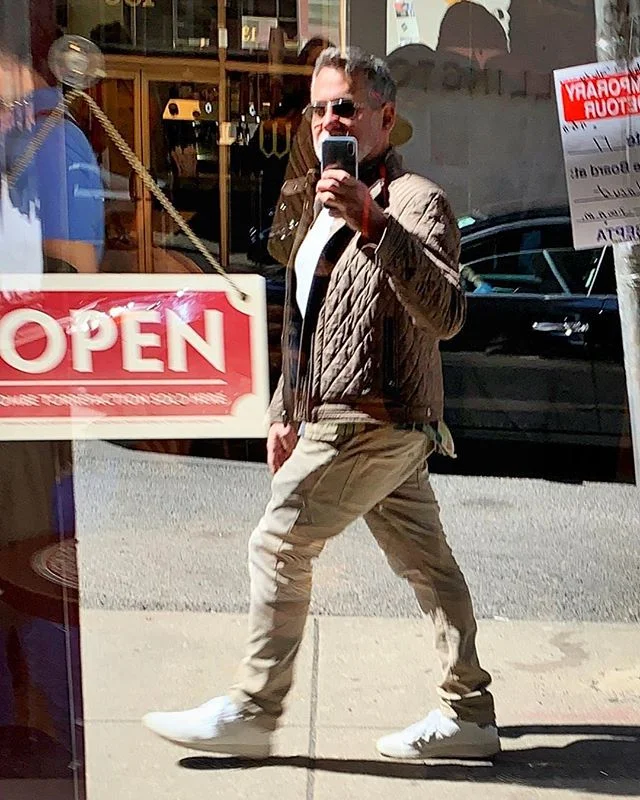 We&rsquo;re getting such gorgeous days here and there. The sun is starting to favor the the east and west streets which have the most glass. Content! #open #reflectionsofagayman #sun #reflections #instagay #lookback #getit
