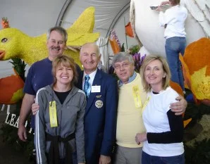 John, Sherrie and friends Sandra and Mike with President of Rotary International