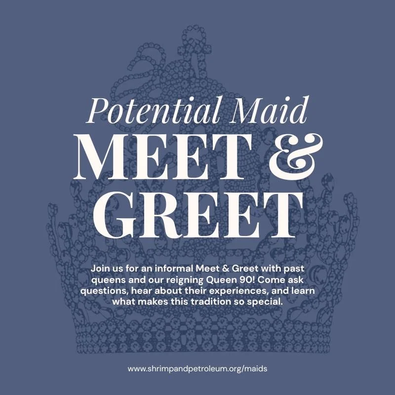 We&rsquo;re looking forward to welcoming potential maids for Court 91 tonight! 👑

Join us for our Potential Maid Meet &amp; Greet with former queens and reigning Queen 90 to learn more about the experience, traditions, and memories that come with be