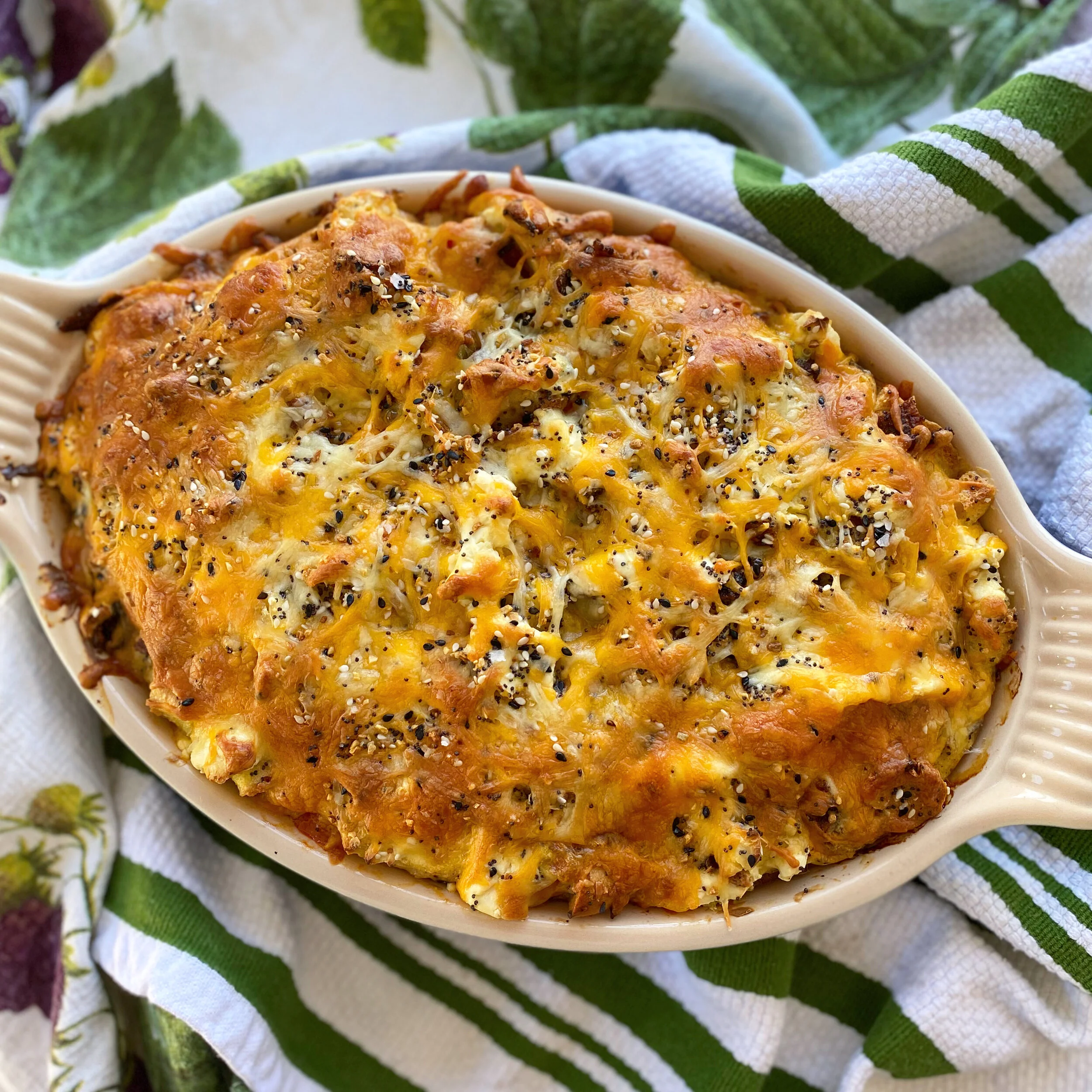 Everything Bagel Breakfast Casserole 