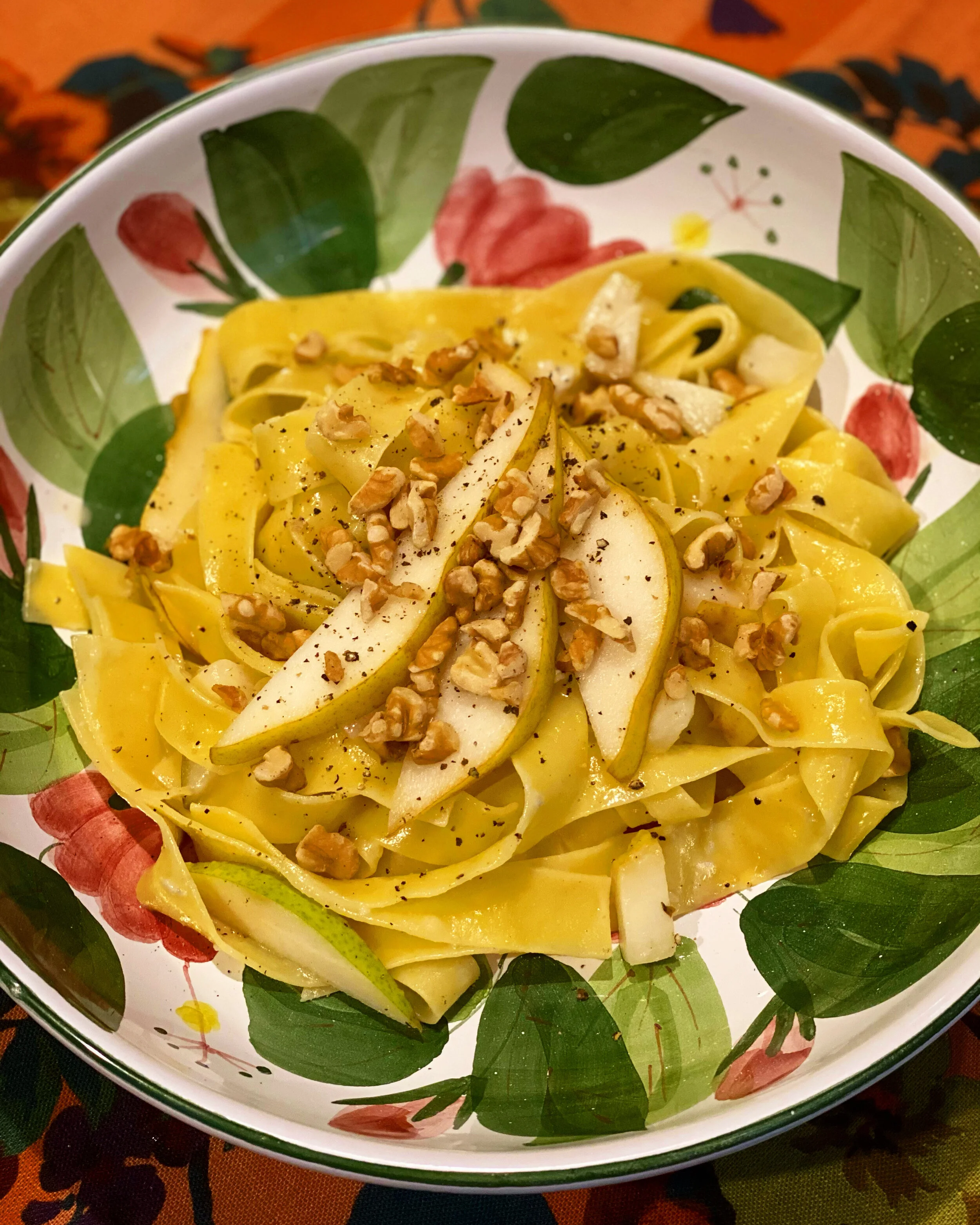 Papardelle with Gorgonzola, Pears and Walnuts