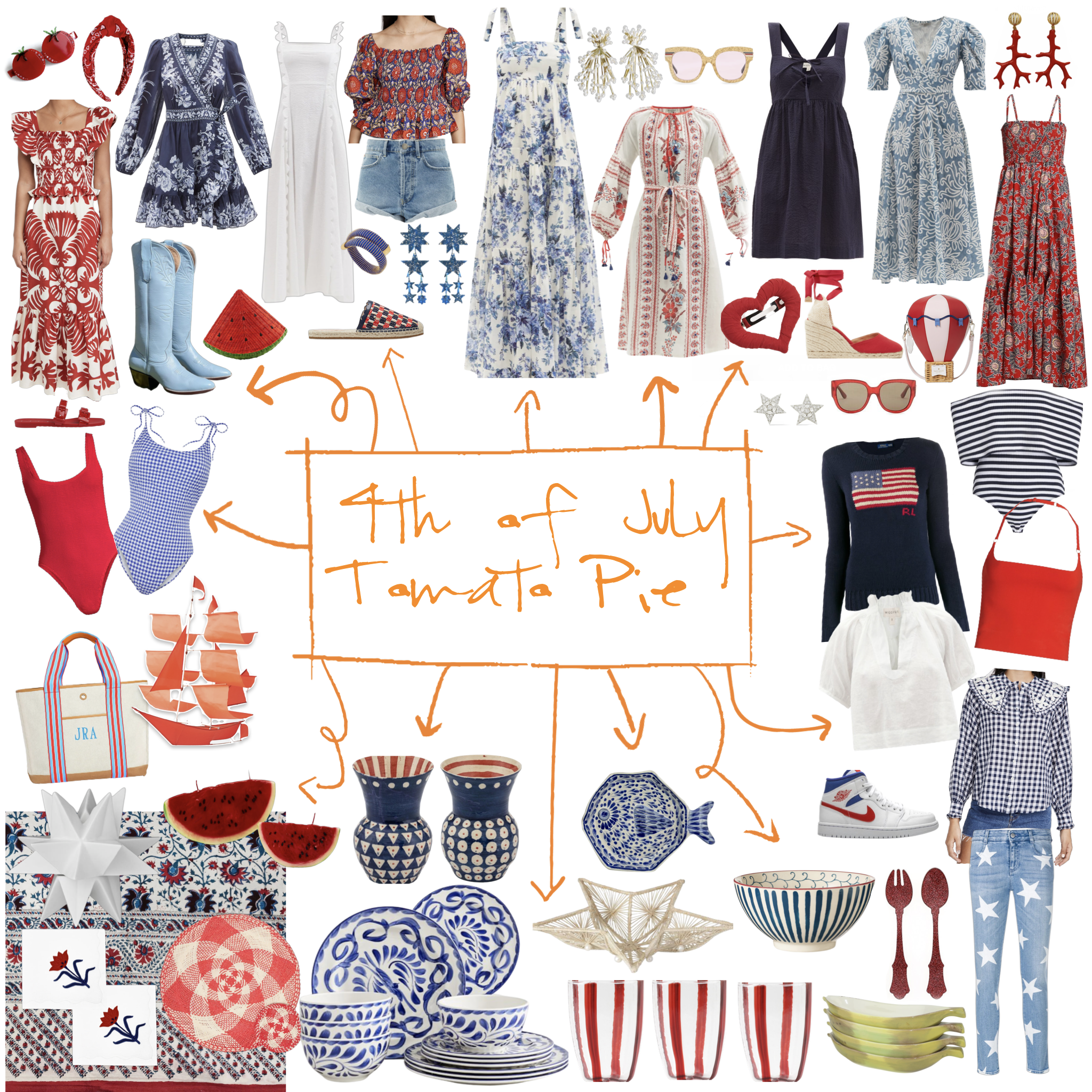 4th of July Tomato Pie