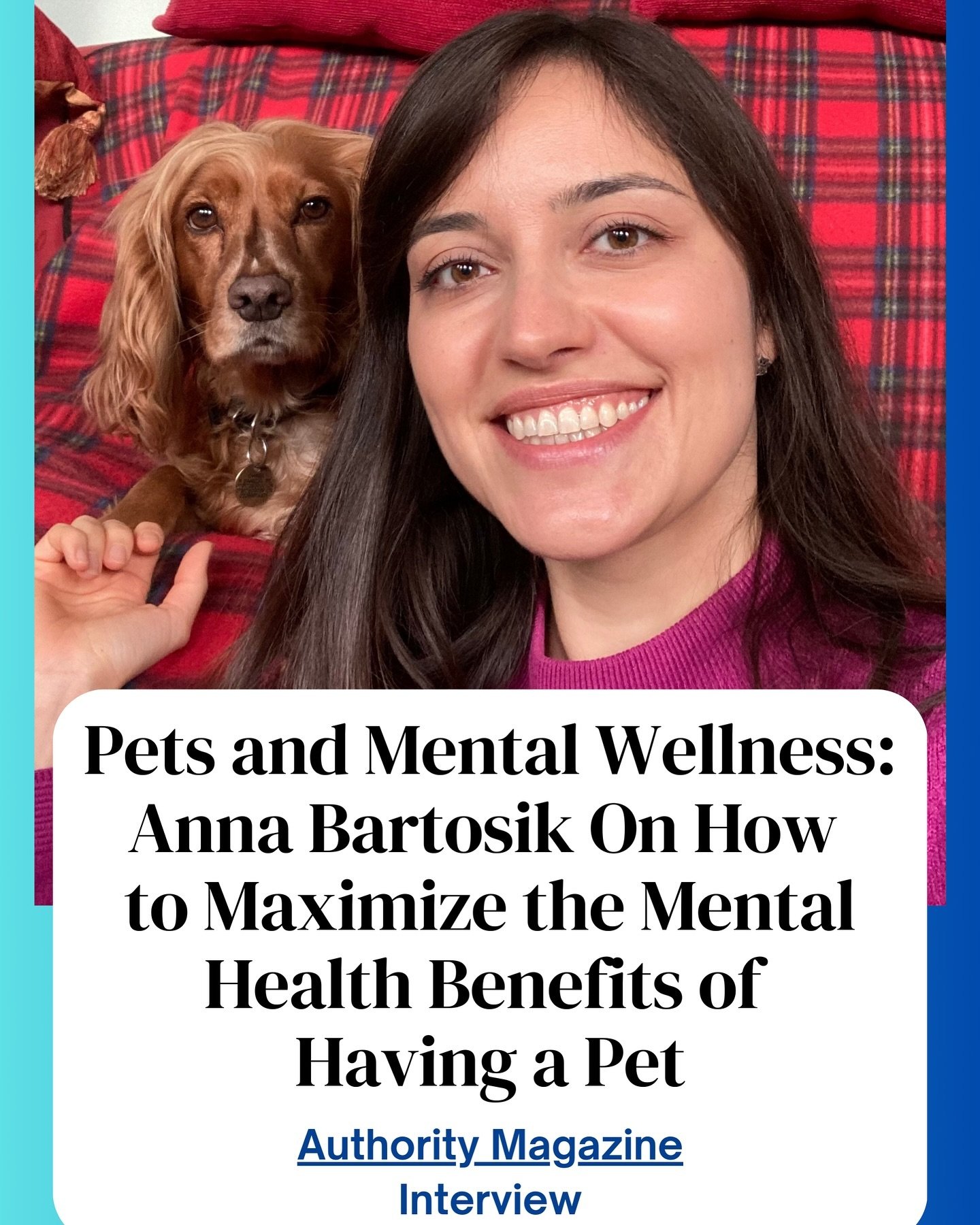 Excited to share my recent interview with @wanda_malhotra in Authority Magazine on Pets and Mental Wellness! 🐾 Check it out and let me know your thoughts in the comments below! Do you agree with the point I&rsquo;ve been making in the interview? 
Ac
