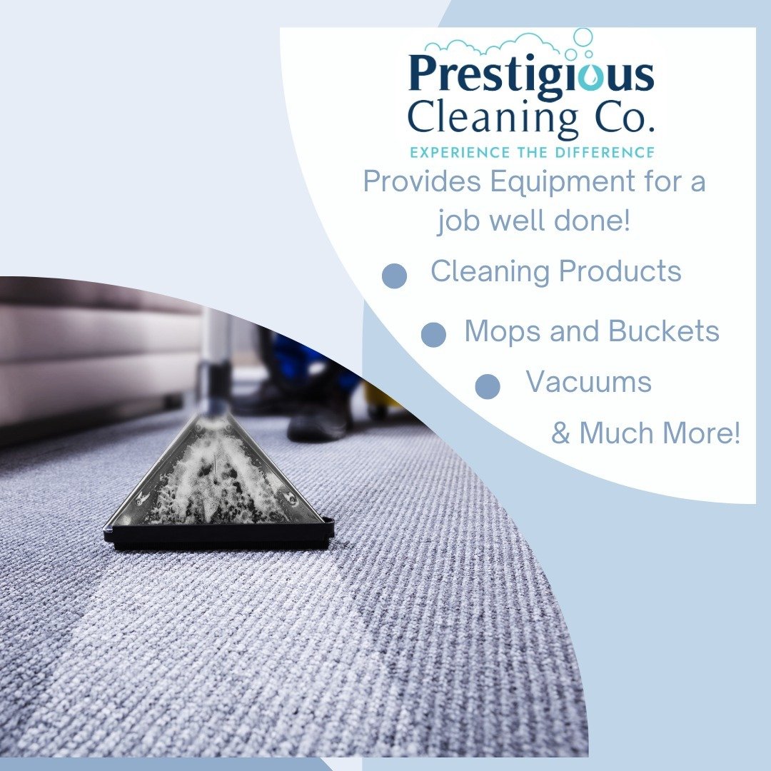 Flexibility is our forte! 🌟 At Prestigious Cleaning Co, we're all about meeting your needs. While we come fully prepared with top-of-the-line cleaning supplies and equipment, we also offer the option for clients to use their preferred products if th