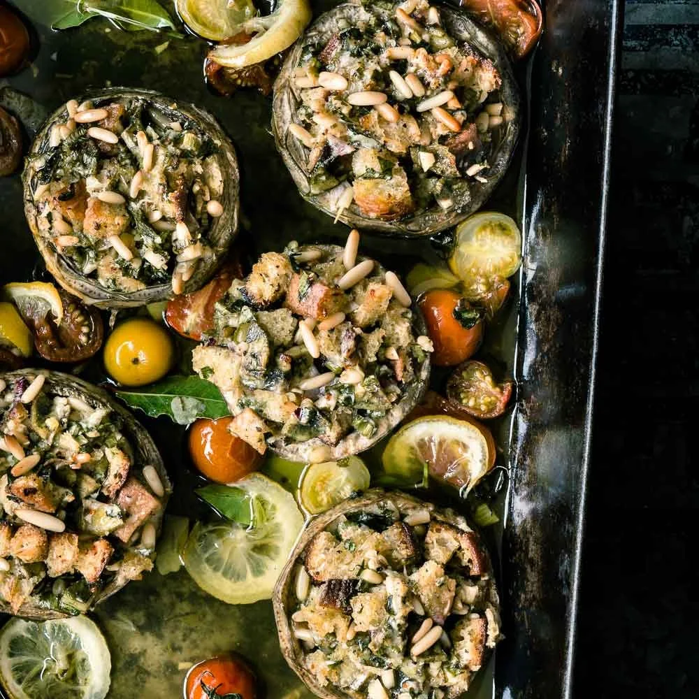 Gefüllte Artischockenböden