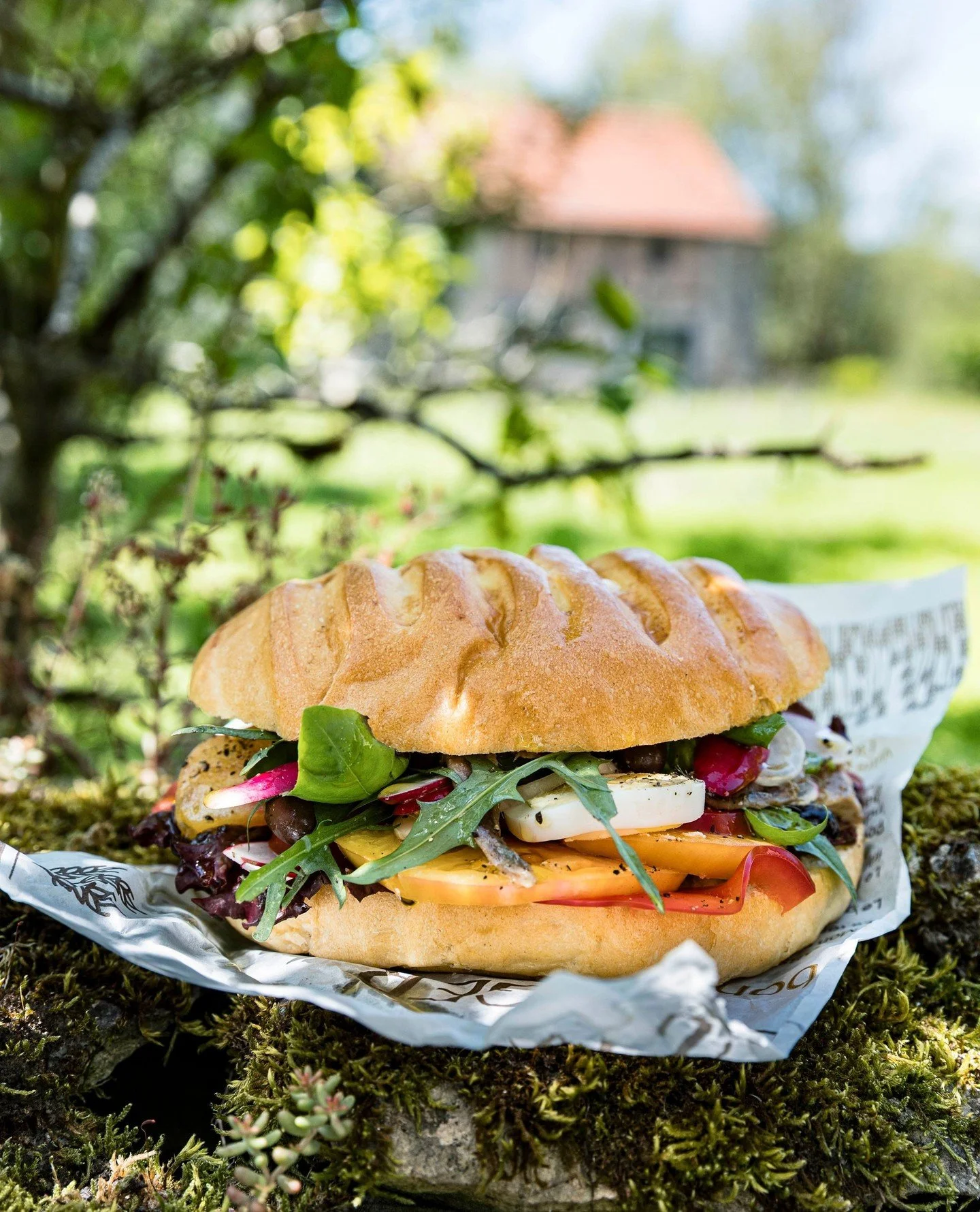 Pain bagnat - das darf in &raquo;Meine gr&uuml;ne franz&ouml;sische Bistro-K&uuml;che&laquo; nicht fehlen! ⁠
Schon gewusst? Im proven&ccedil;alischen Dialekt hei&szlig; bagnat gebadet. Gemeint ist hier das Bad im Oliven&ouml;l - daran solltest du nic