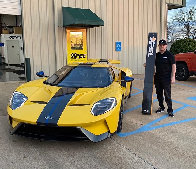 Finishing up on the 2020 Ford GT with @clearbrachris. More to come but check out the new @xpel 72in film! #xpel #xpel72 #fordgt #carbonseries