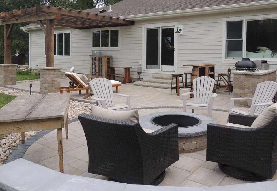 Large Patio Into Distinct Outdoor Rooms, Patio Tables Madison Wi