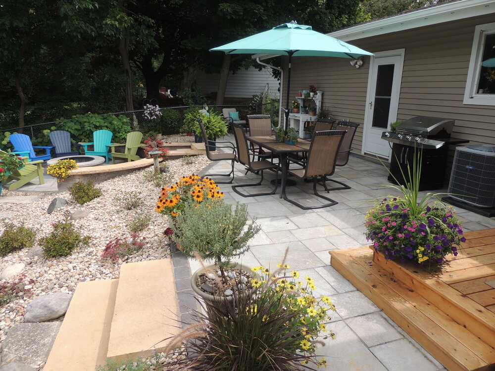 Merging A Patio With Surrounding Nature, How To Landscape A Concrete Patio