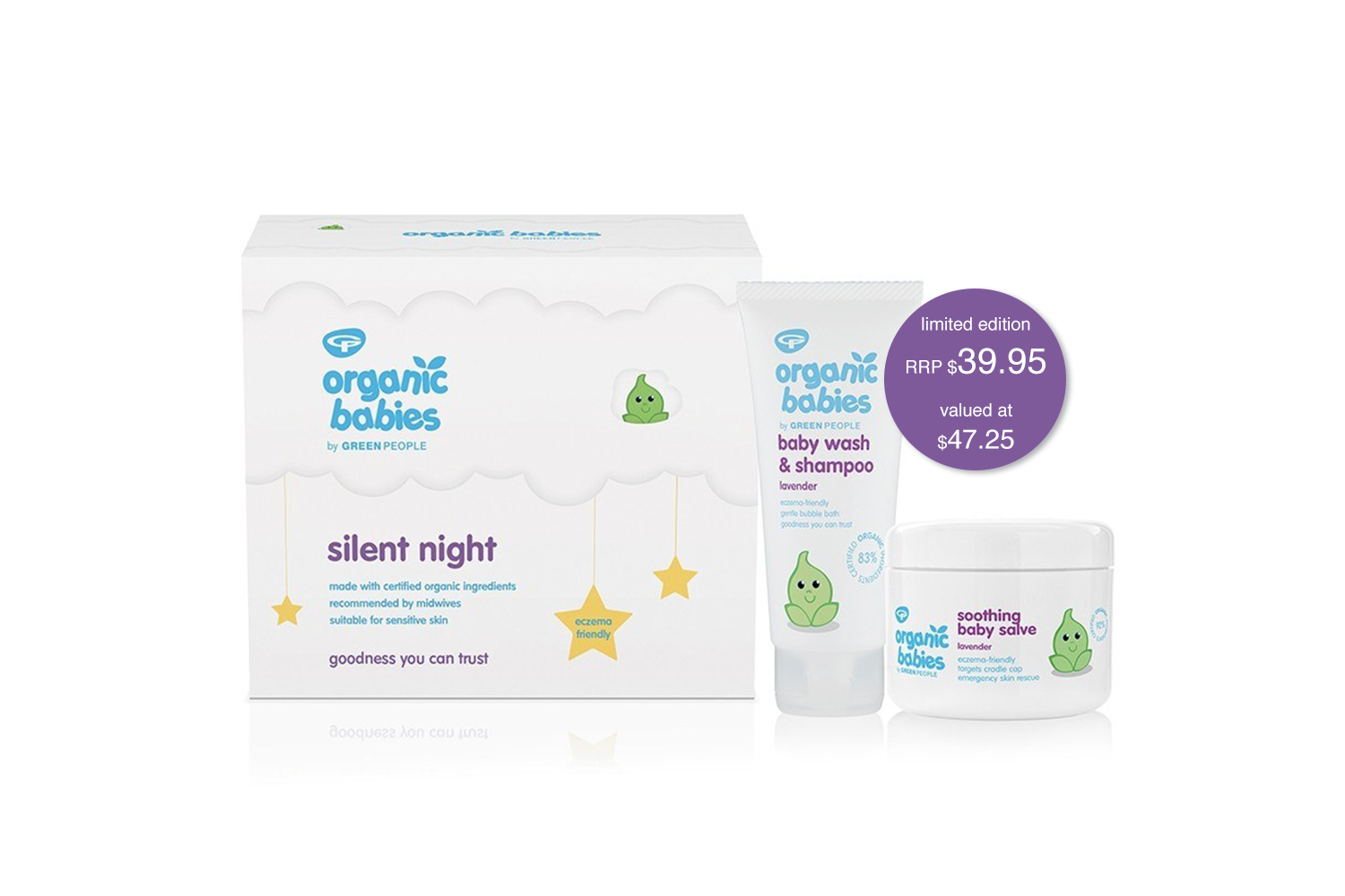 Silent Night Baby Gift Lavender Baby Wash and Baby Salve