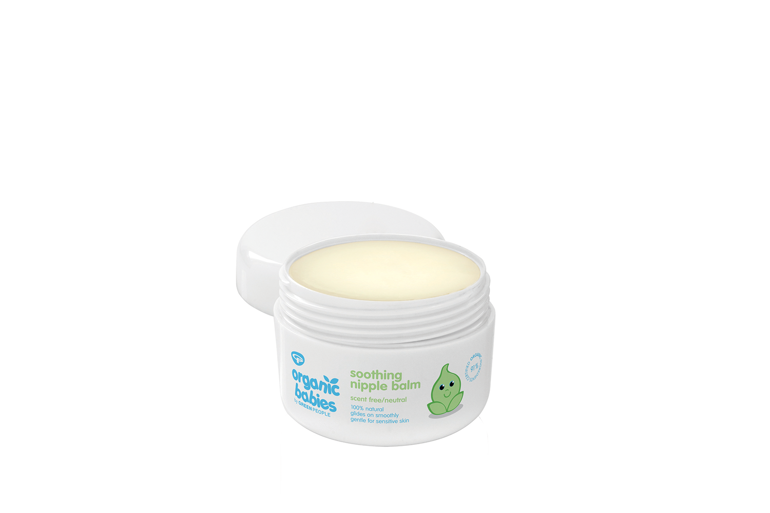 SS Green People Organic Babies Soothing Nipple Balm open jar.png