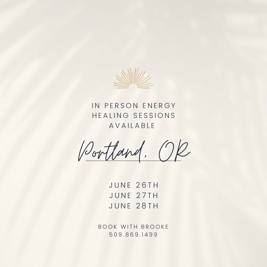 If you live in Portland and are interested in an in-person Energy Healing Session, let me know!

Message me if you have questions, or Book with Brooke to get on the calendar 🥰