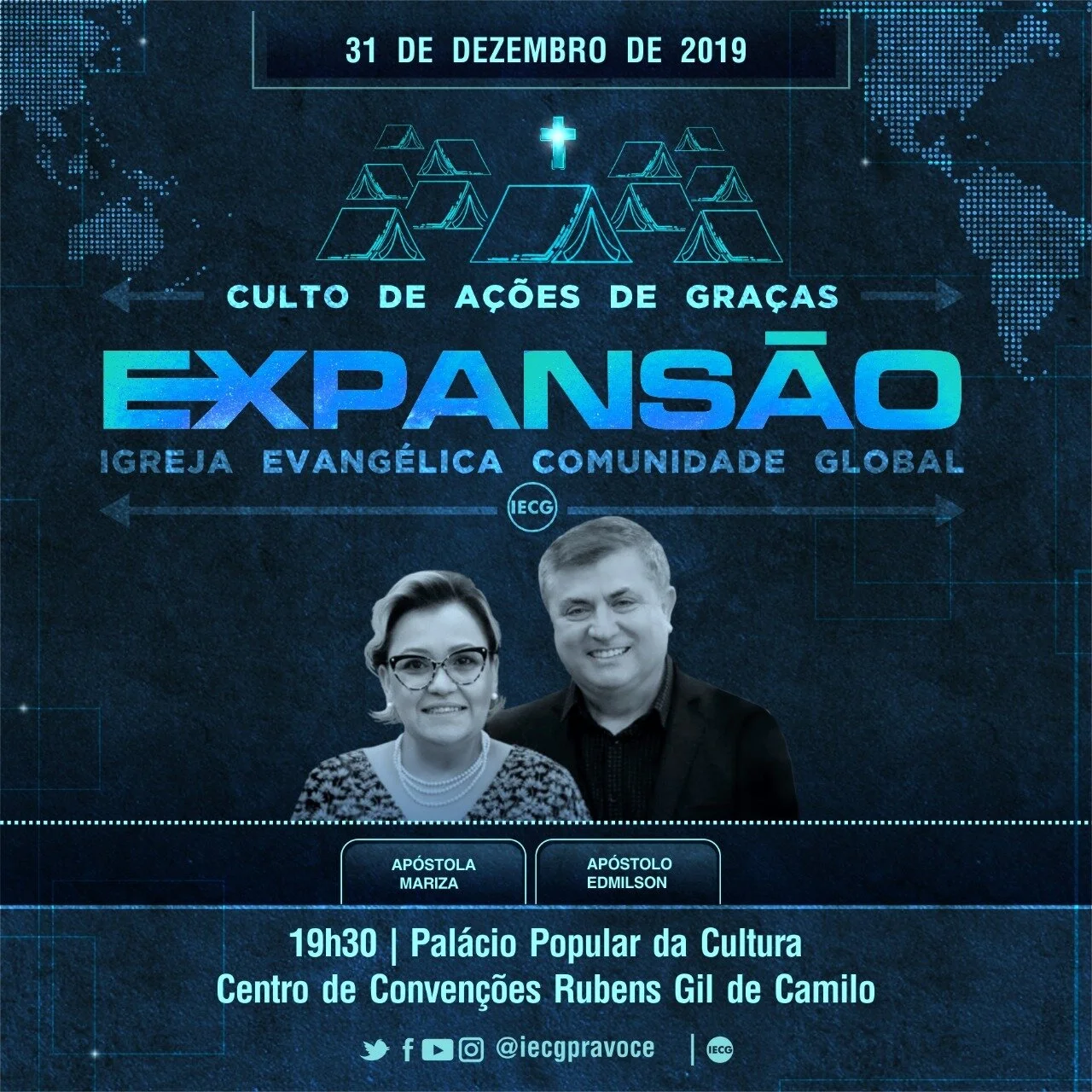 Culto de Ações de Graça - 19h30