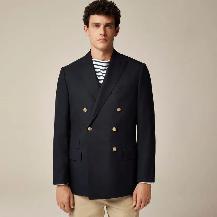 Double-breasted captain's blazer in English wool.jpeg