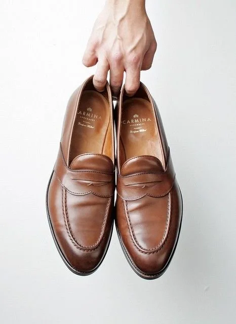 Carmina Shoemaker Full Strap Penny Loafers.jpeg