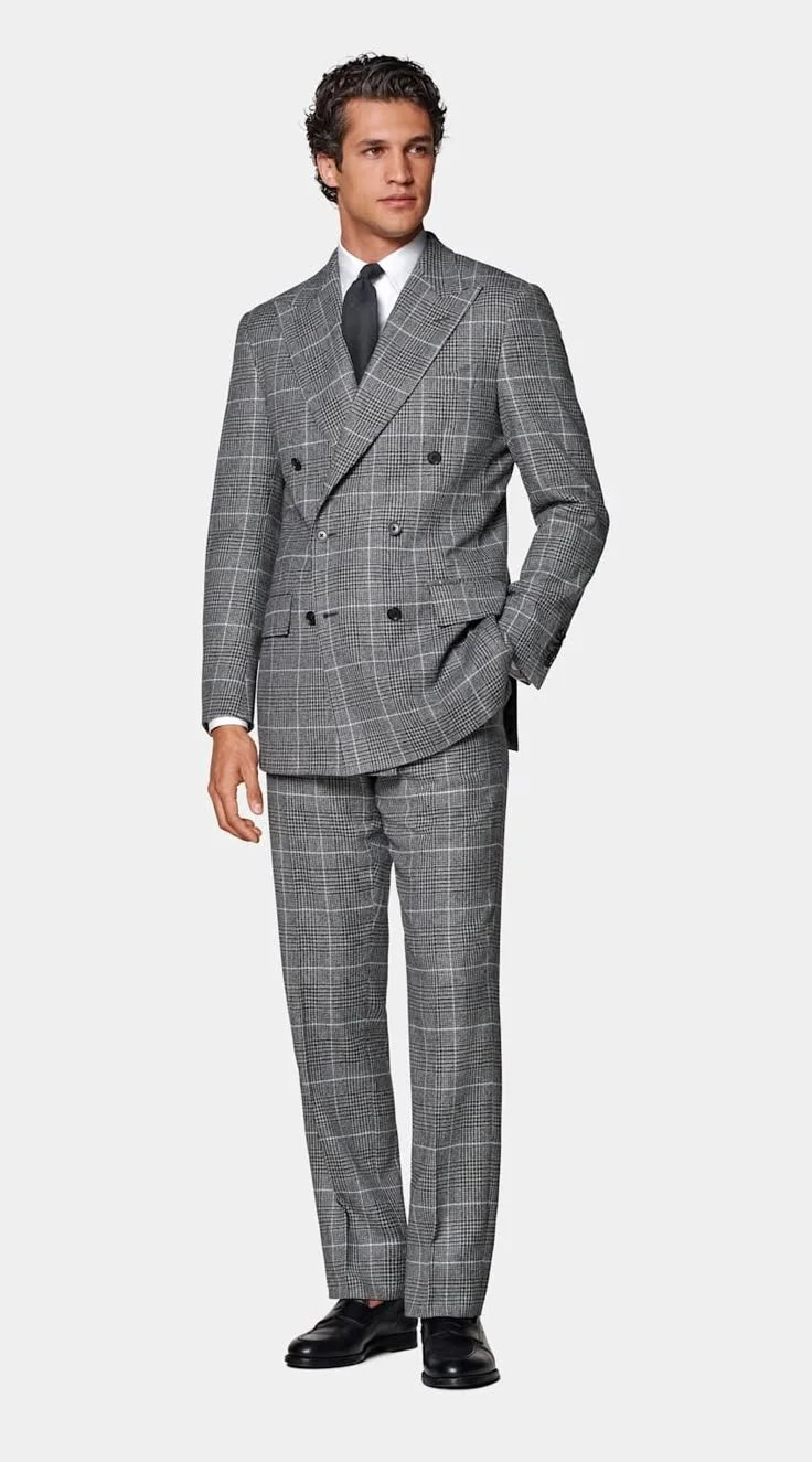 Mid Grey Checked Tailored Fit Milano Suit.jpeg