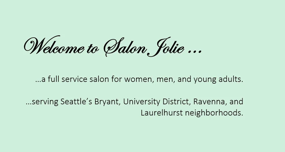 Salon Jolie Home Menu