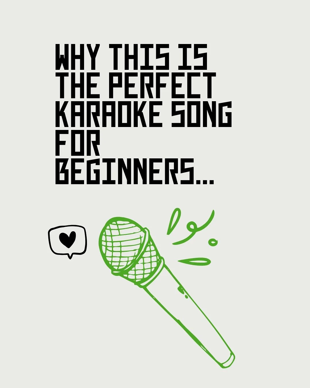 Last call for the 4 week Karaoke Class starting next Monday October 20. Join us! Link in bio for details.