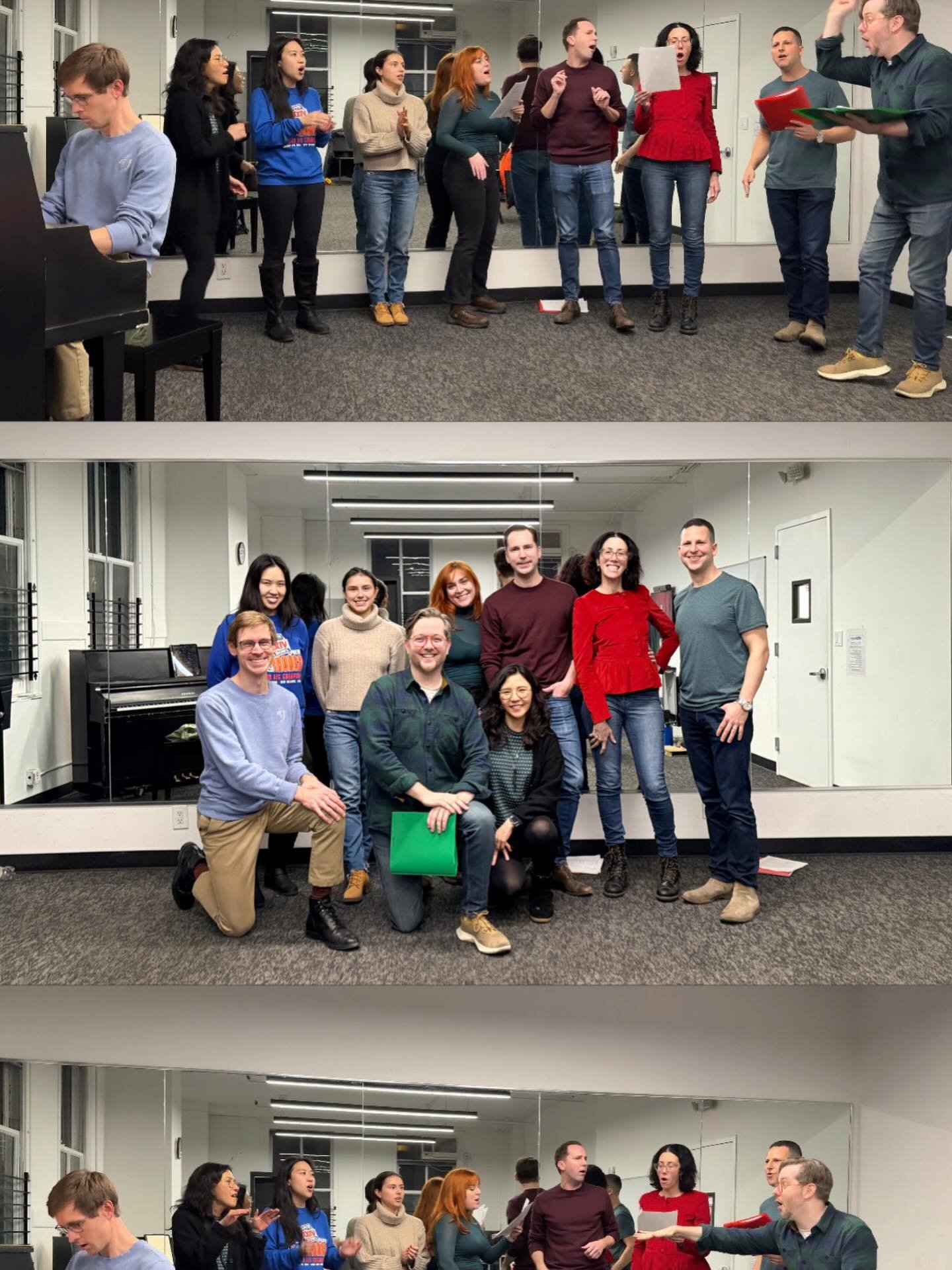 I love how there is a storied history of people singing together at Christmas time. In churches, in homes, on the streets or in our case at AMDA rehearsal studios. Thanks to everyone who joined the Pop Up Choir last night. It was a blast!