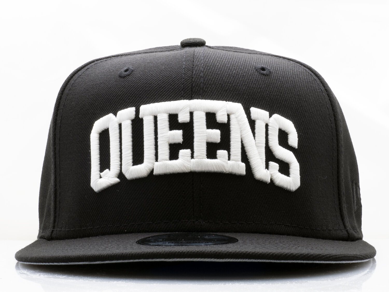 Queens New York City Hat Baseball Cap Black and White