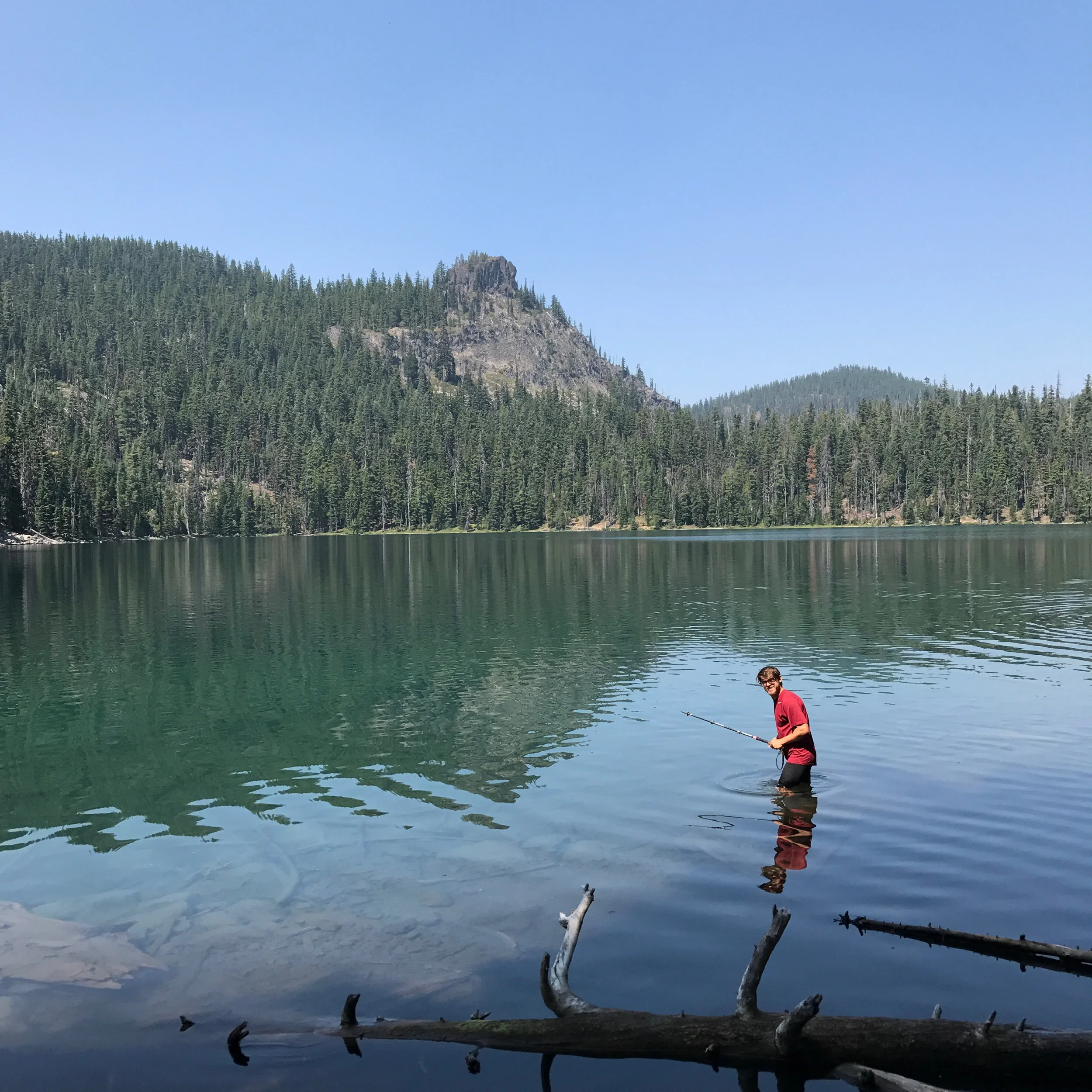 Trekking pole fishing inspired by Dean
