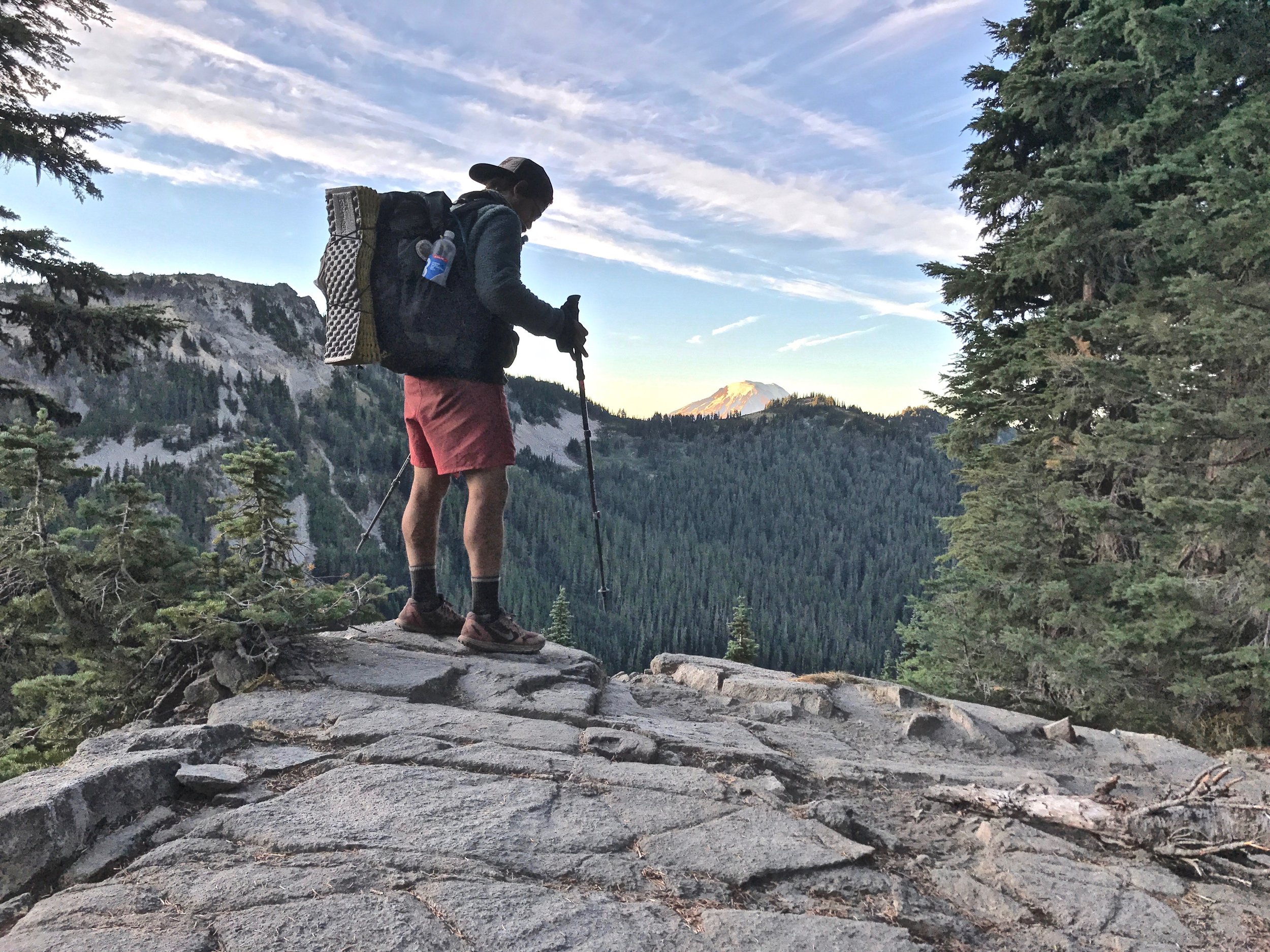 Alex with Mt. Saint Helens in the distance