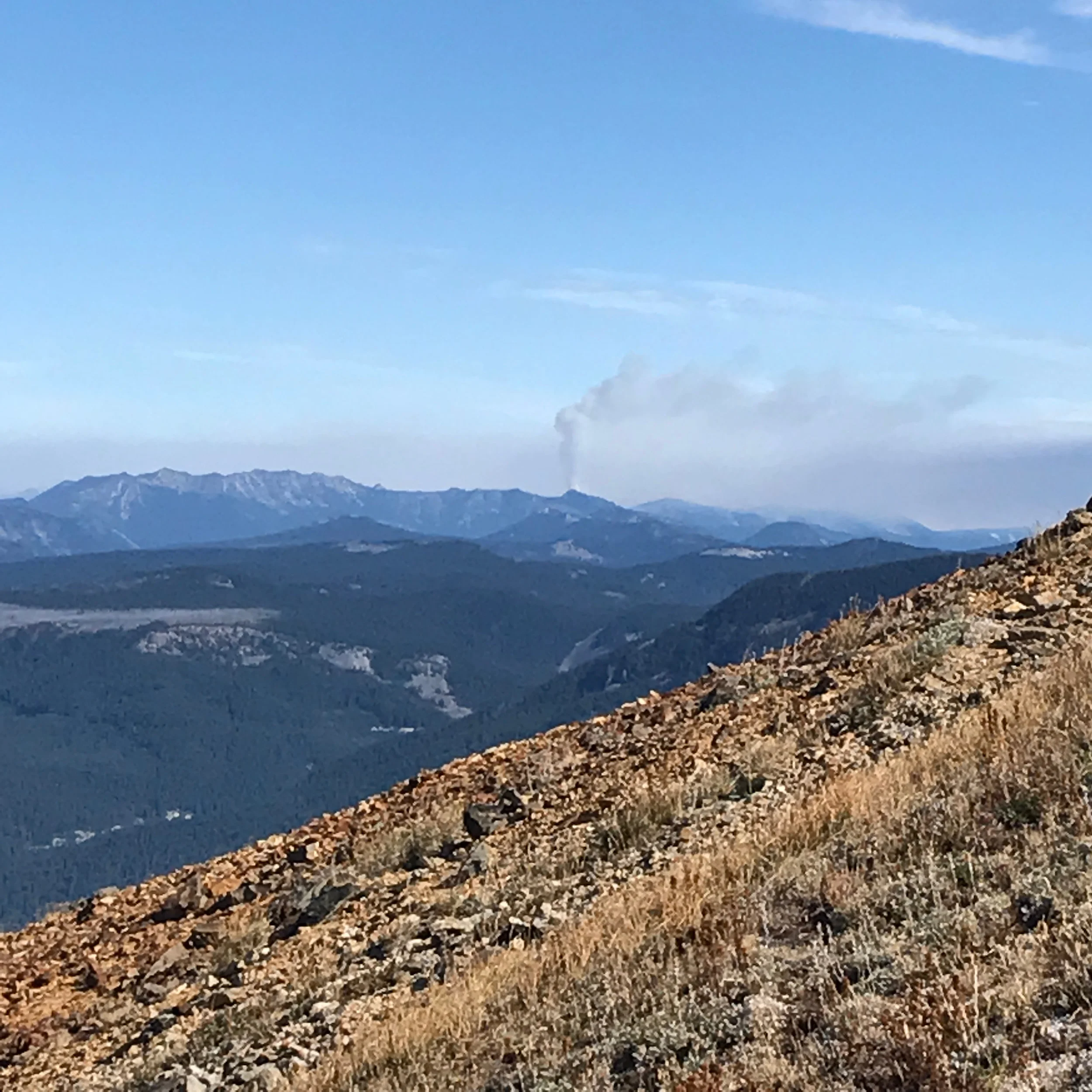 Smoke plume from the Norse Peak Fire