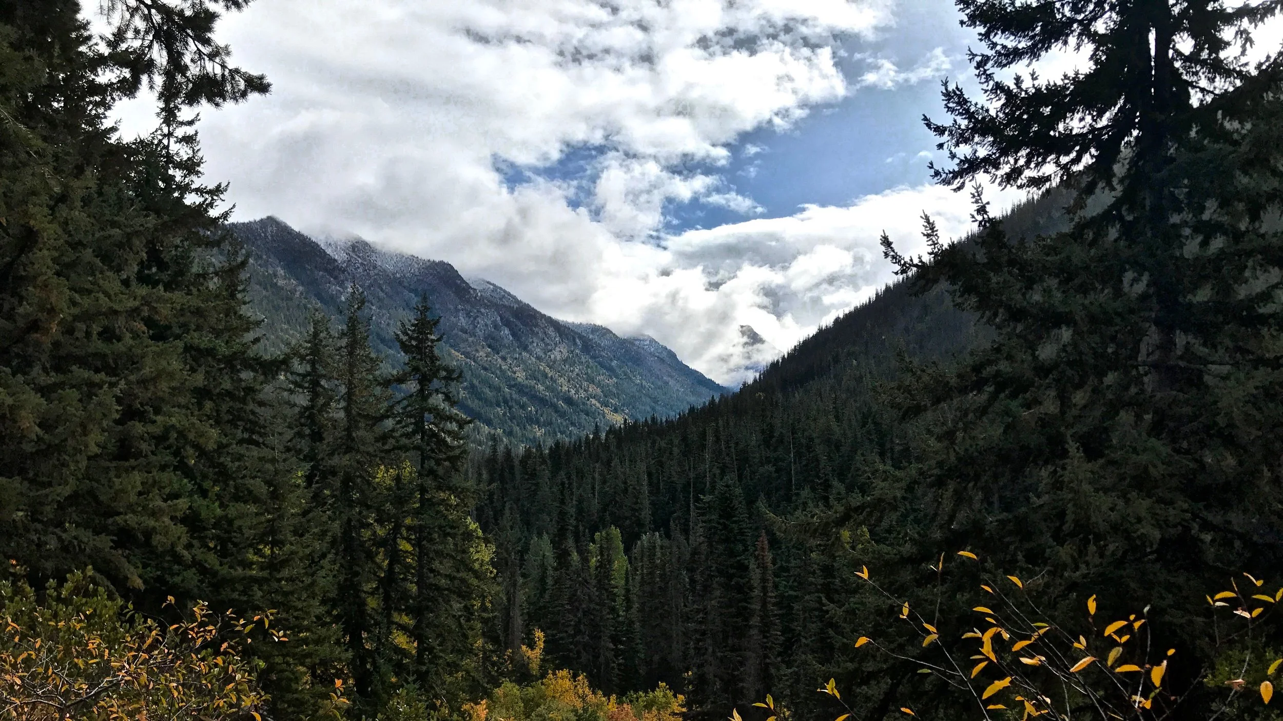 A shred of blue sky offers limitless hope