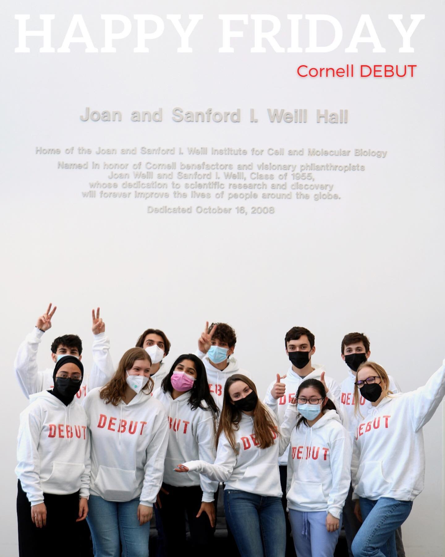 Wishing you a Happy Friday and a great weekend, Cornell! 🥳❄️☃️🎉🎊🧬🦠

#cornell #cornelleng #projectteam #cornelluniversity 

(Ft our new hoodies!)