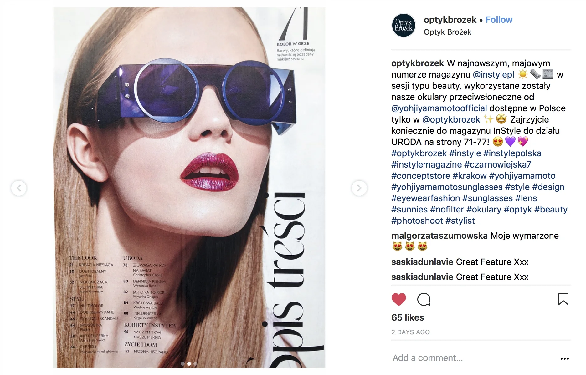 YOHJI YAMAMOTO @OPTYKBROZEK IN STYLE MAGAZINE CR, APR 18 YY7020, NAVY