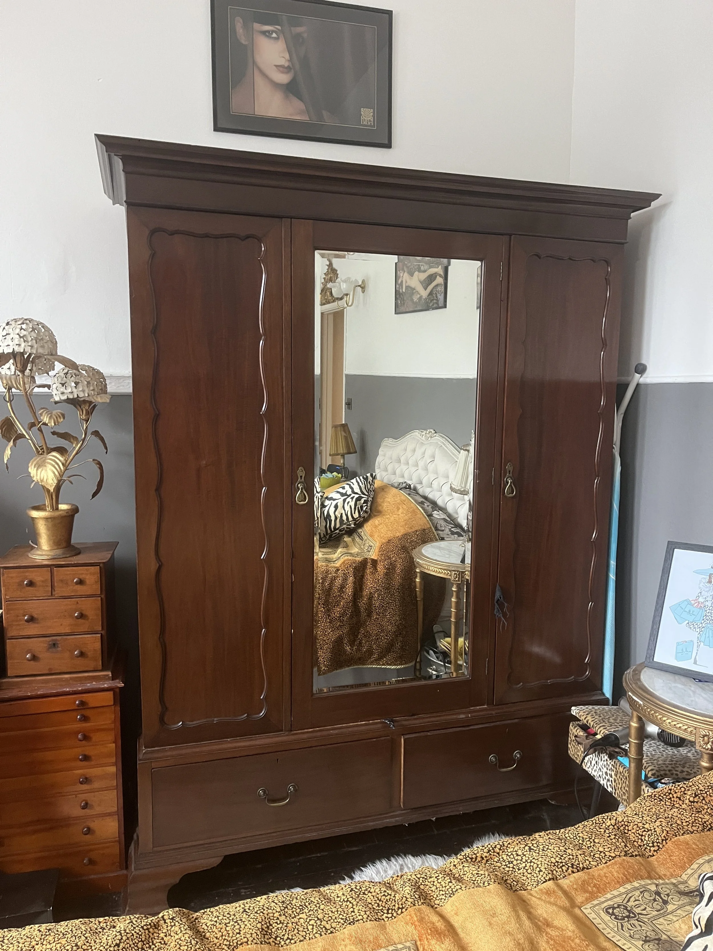 EDWARDIAN KNOCK DOWN WARDROBE BY TREVOR PAGE FURNITURE NORWICH