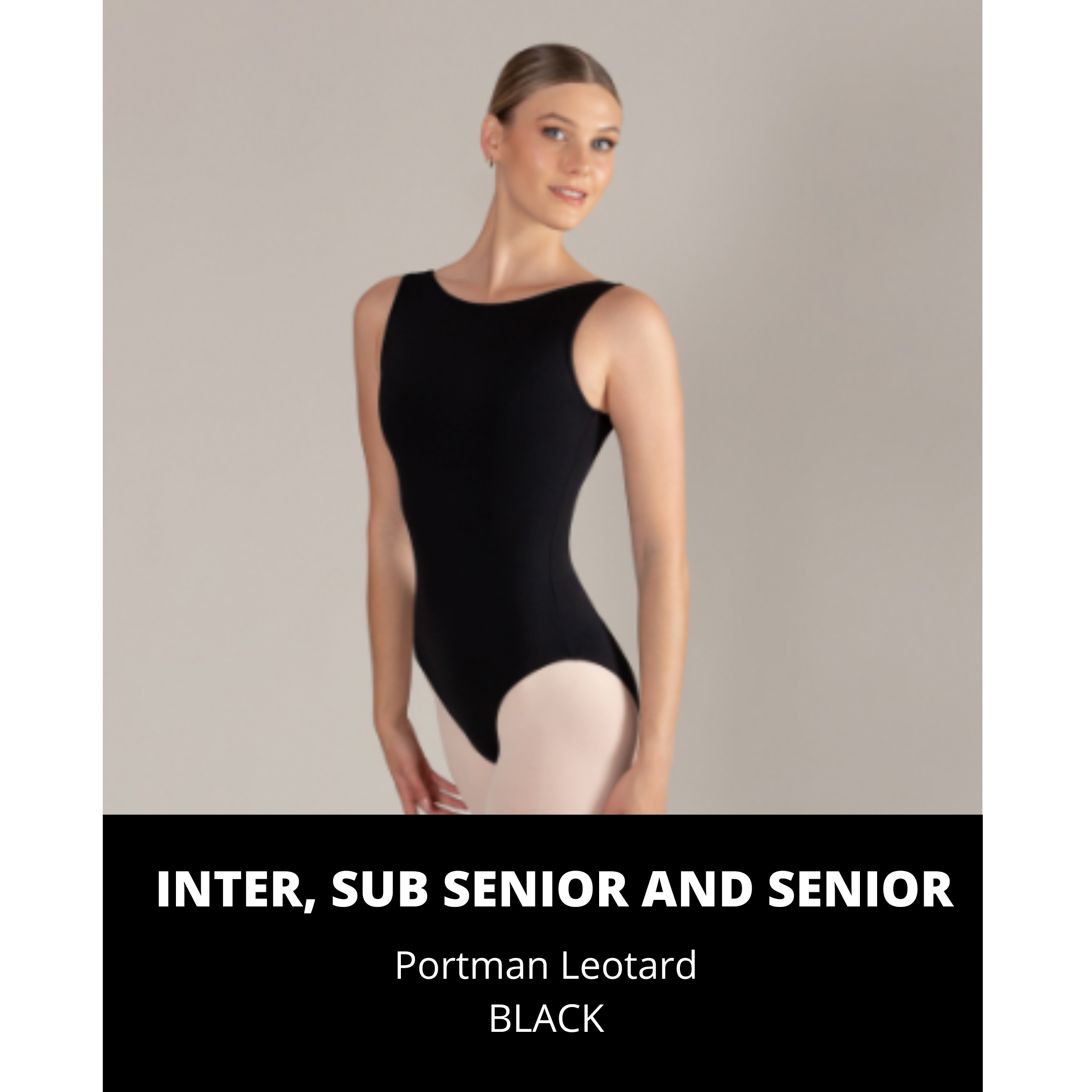 PORTMAN LEOTARD - BLACK