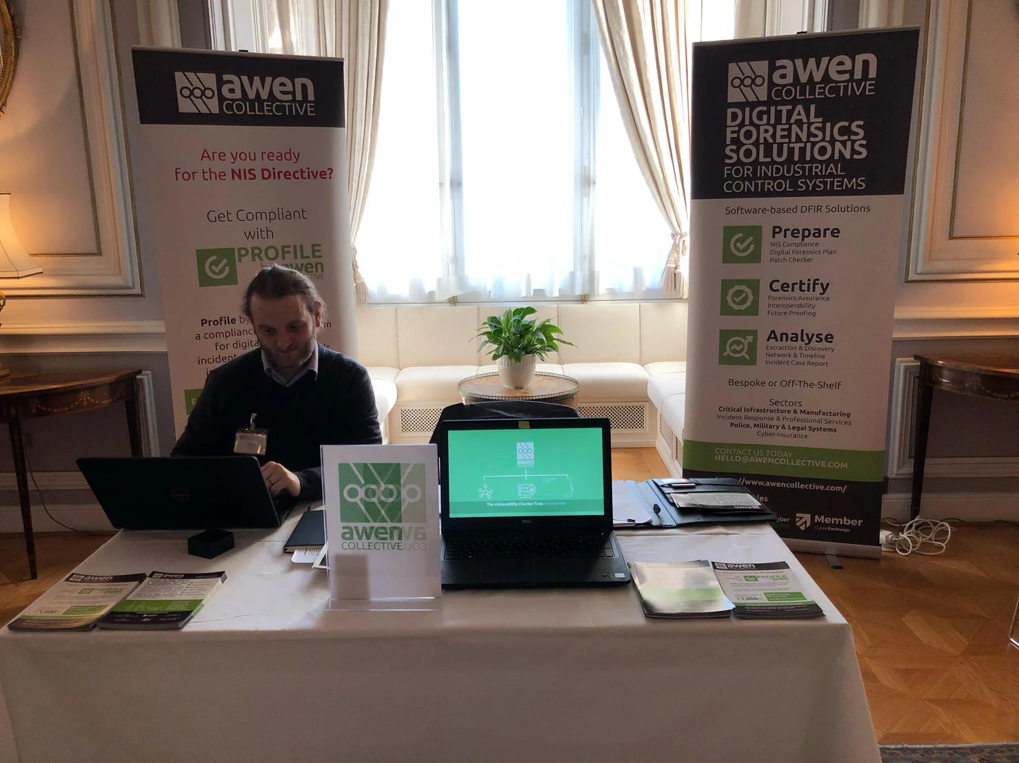 CEO, Daniel Lewis at CEE Cyber Showcase in Vienna - January 2019.