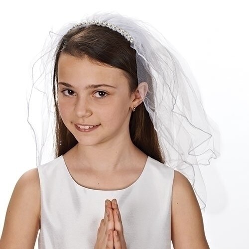 Communion Headband with Veil
