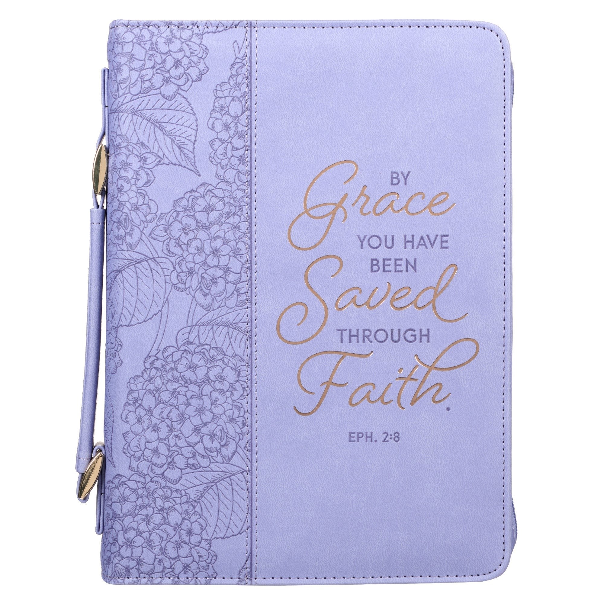 Bible Cover By Grace You Have Been Saved Purple — Good Shepherd Books ...