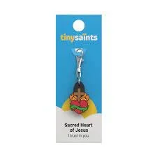 Tiny Saints Sacred Heart of Jesus Zipper Pull
