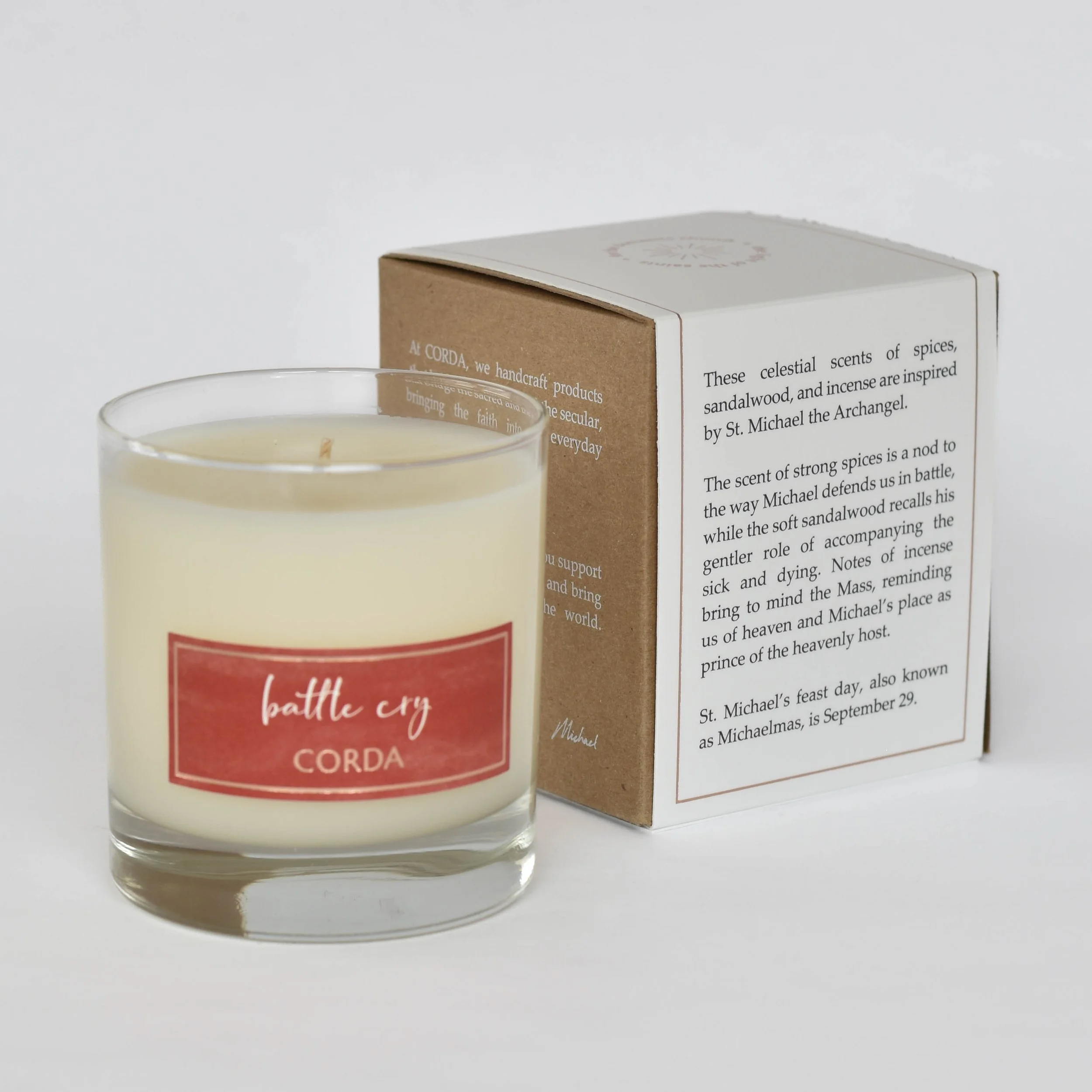 Battle Cry 2 (unlit, back of box) Michael the Archangel CORDA candle.jpg