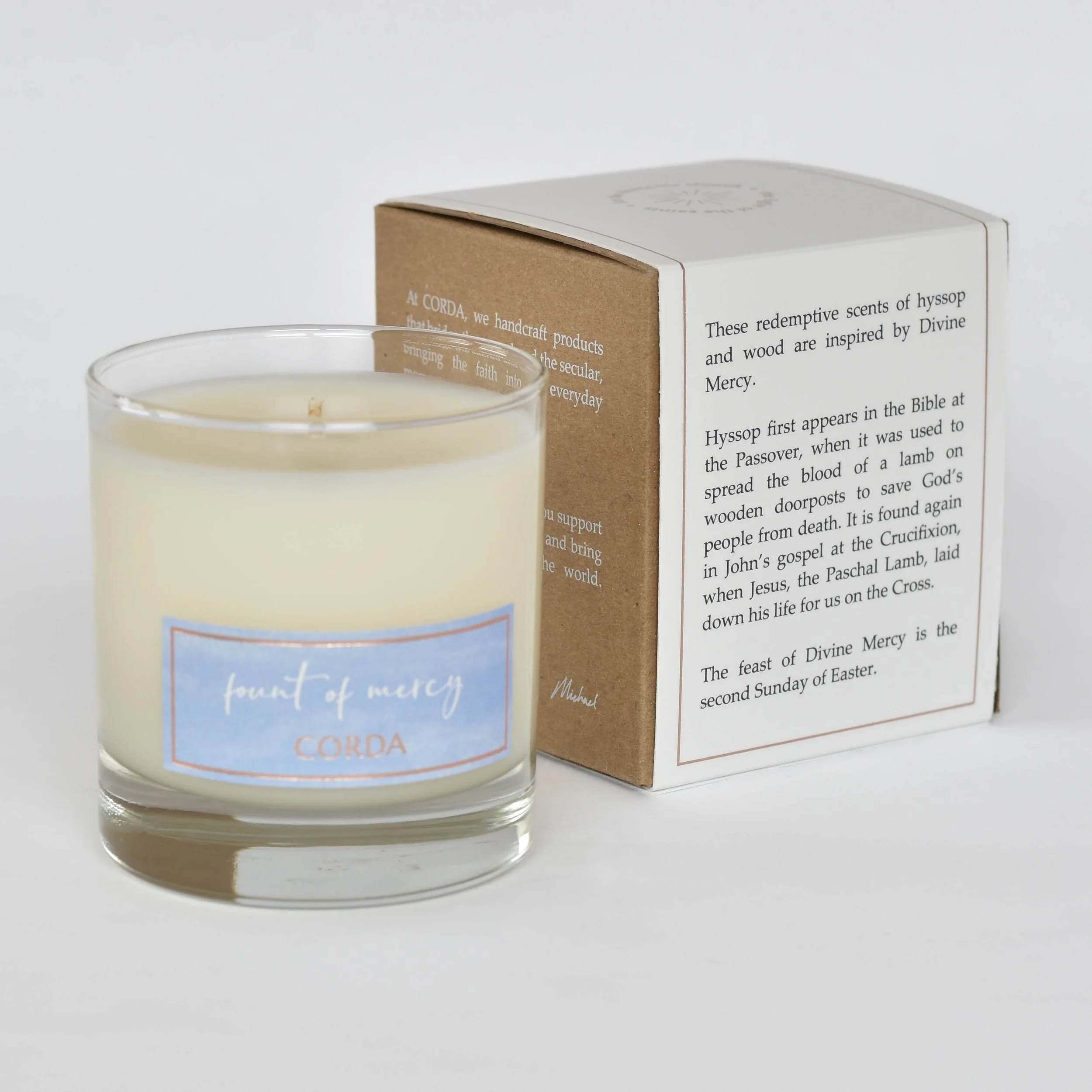 Fount of Mercy 2 (unlit, back of box) Divine Mercy CORDA candle.jpg