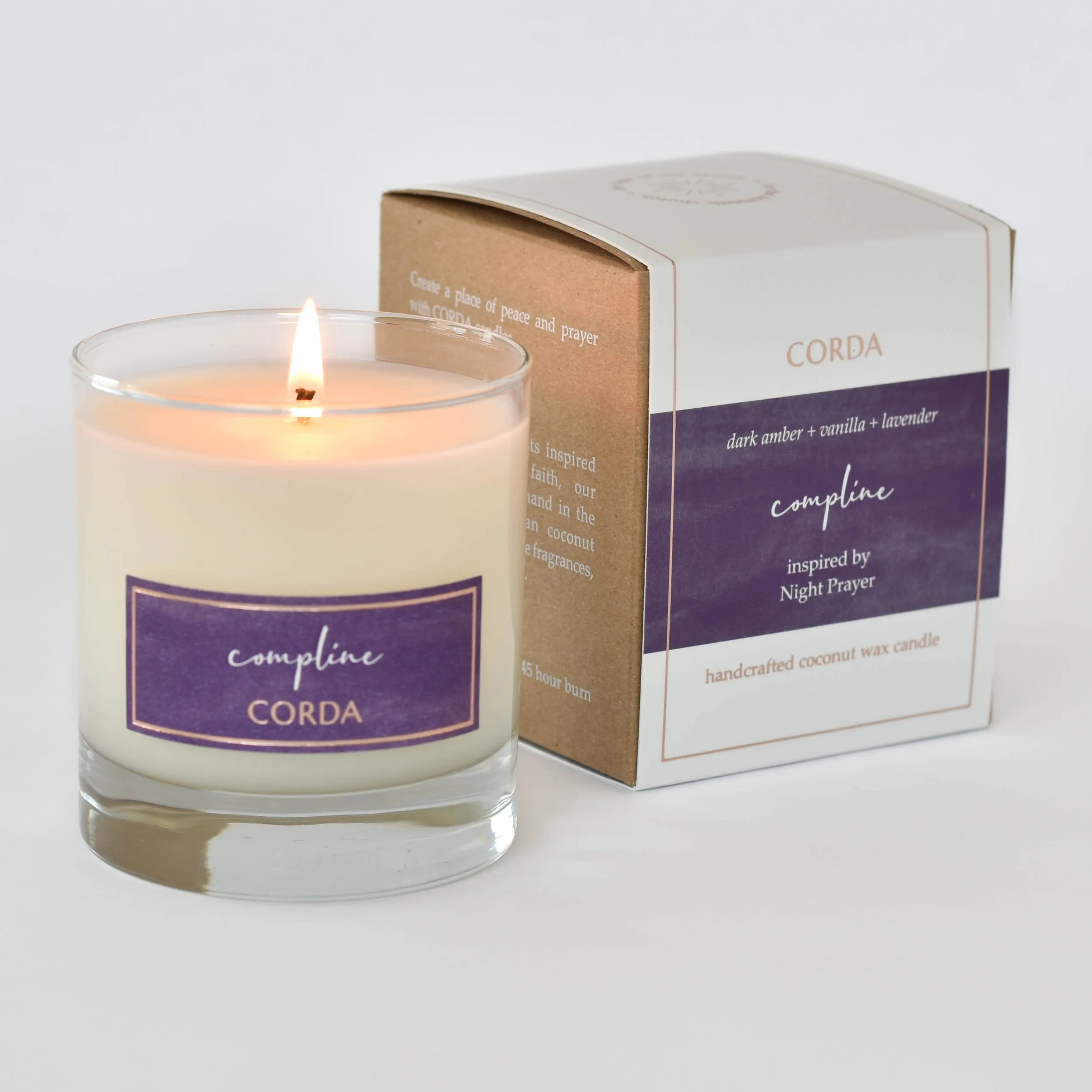 Compline 1 (lit, front of box) Night Prayer CORDA candle.jpg