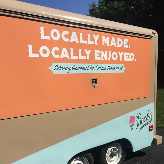 It's official. The family recipe has been passed down! And now the ice cream man's middle daughter and son-in-law have something amazing up their sleeves.
[DRUMROLL]
The Beck's Ice Cream Catering Truck is here! Our portable truck is ready to go whene