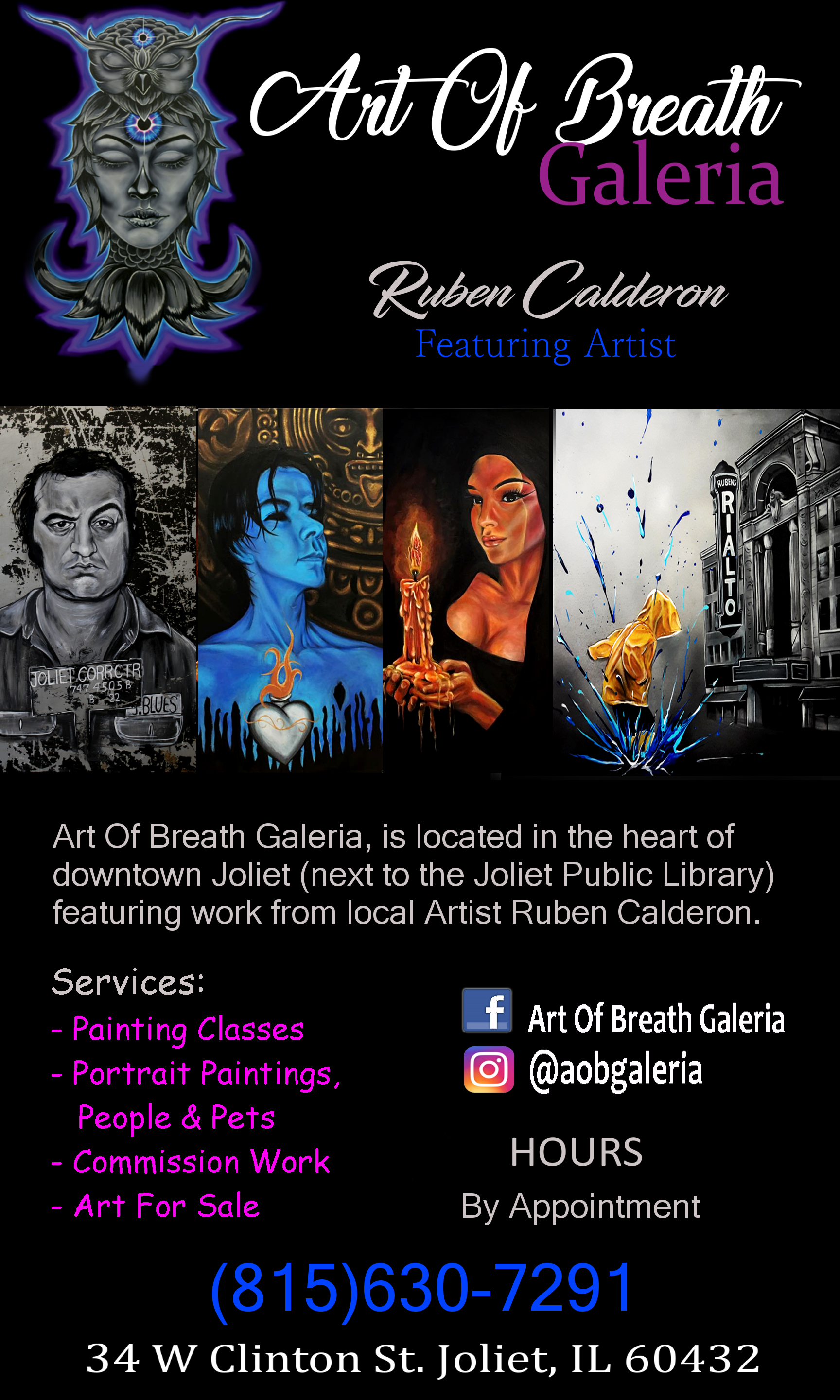Art of Breath Galeria in Joliet, IL.
