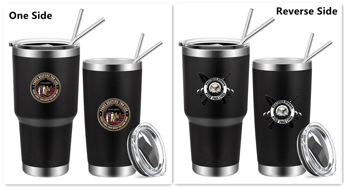 Tumbler with black color two logo.png