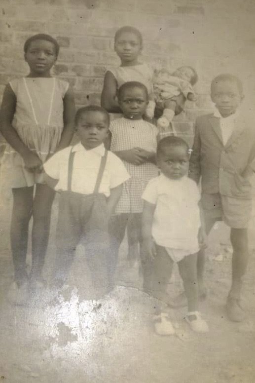 Josephine Katandula’s father (babe in arms), aunts and uncles Lubumbashi, Katanga, Democratic Republic of Congo, 1967 