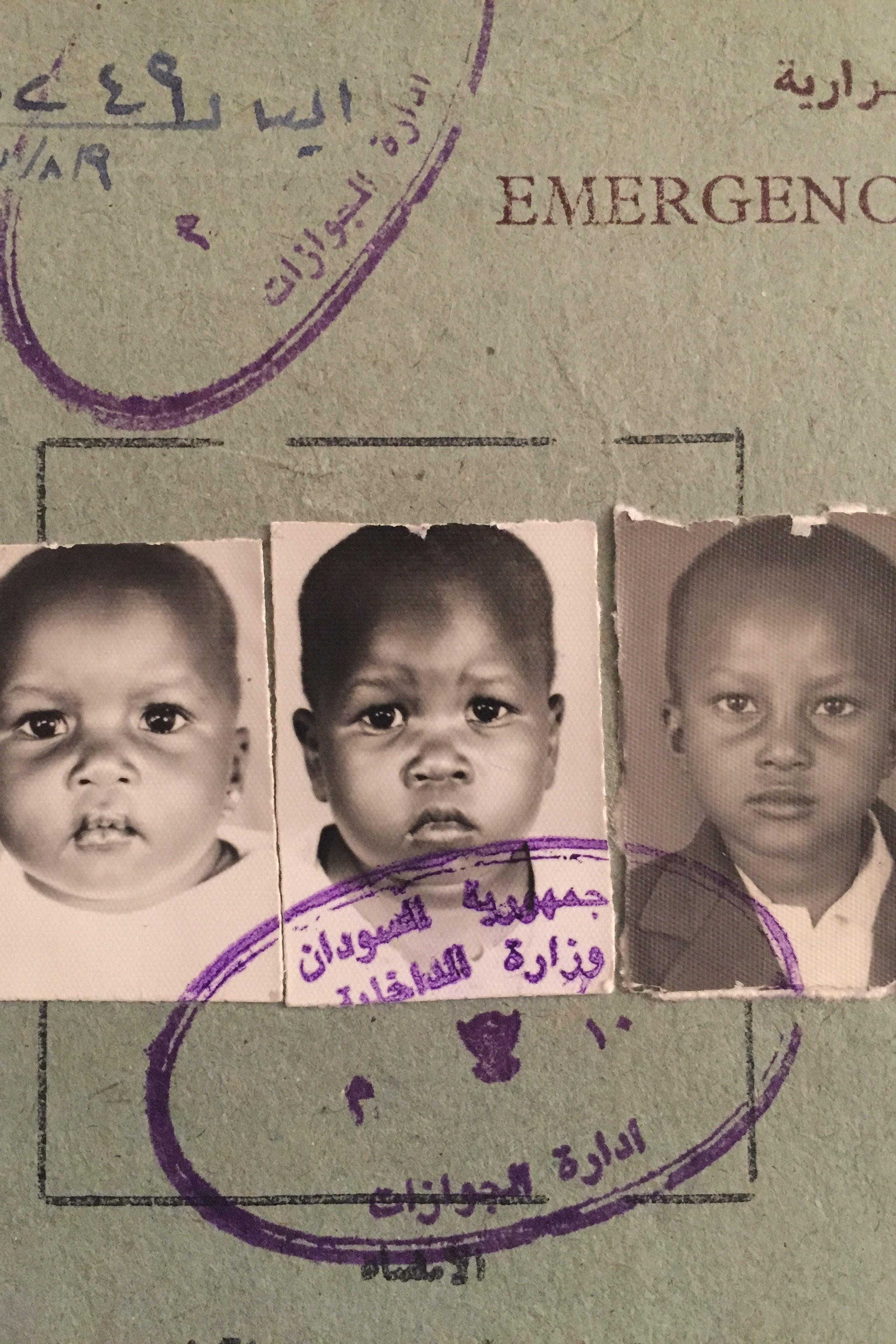 Elizabeth, Anna and Lazarus Donato’s transit documents Issued in Sudan, 1997