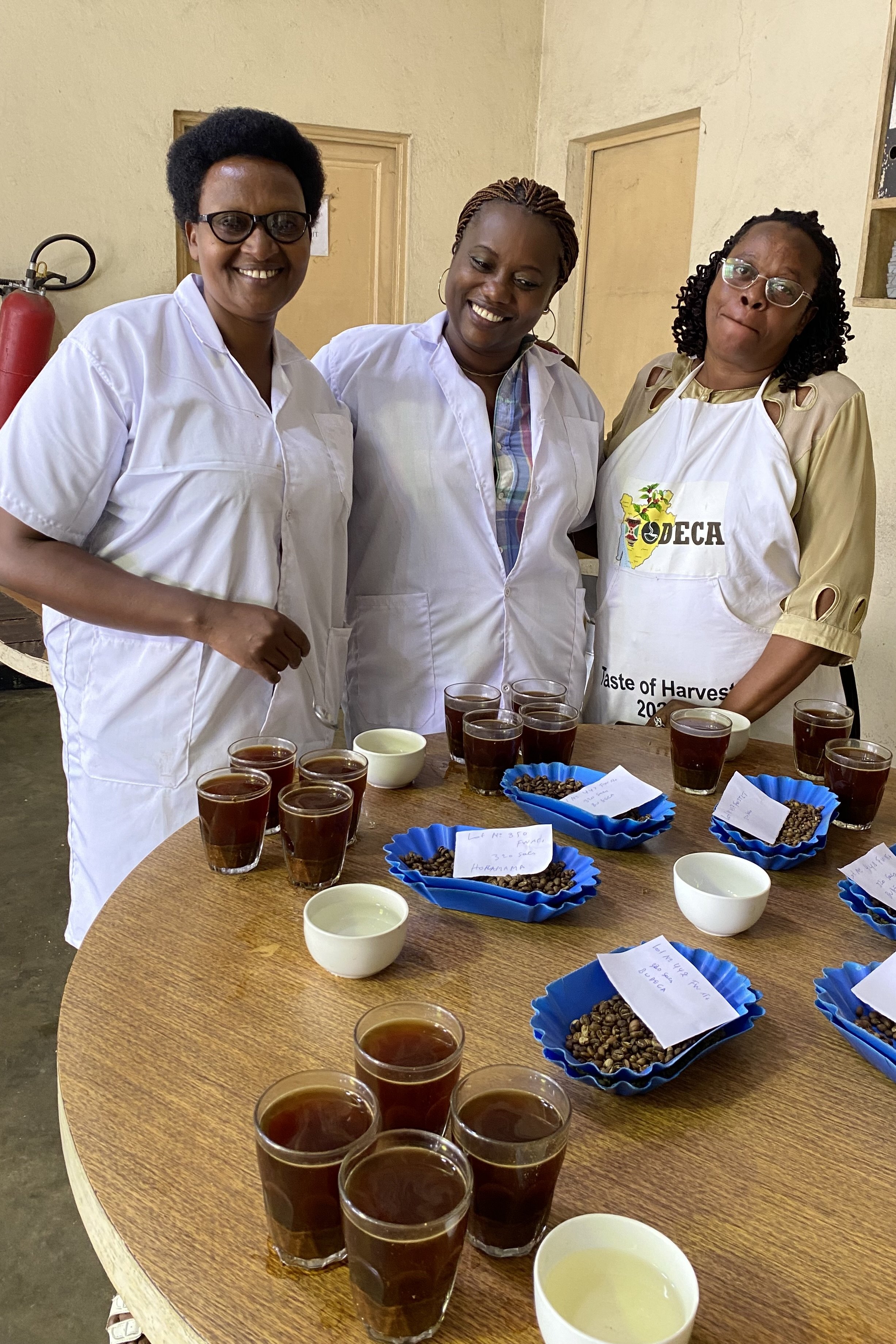 Sampling coffee in Burundi, 2022